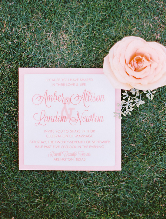 soft pink wedding invites