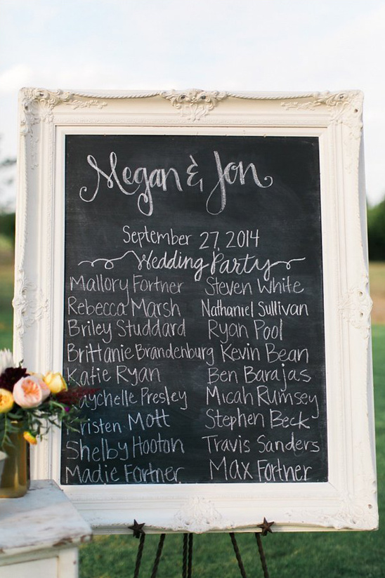 chalkboard wedding program
