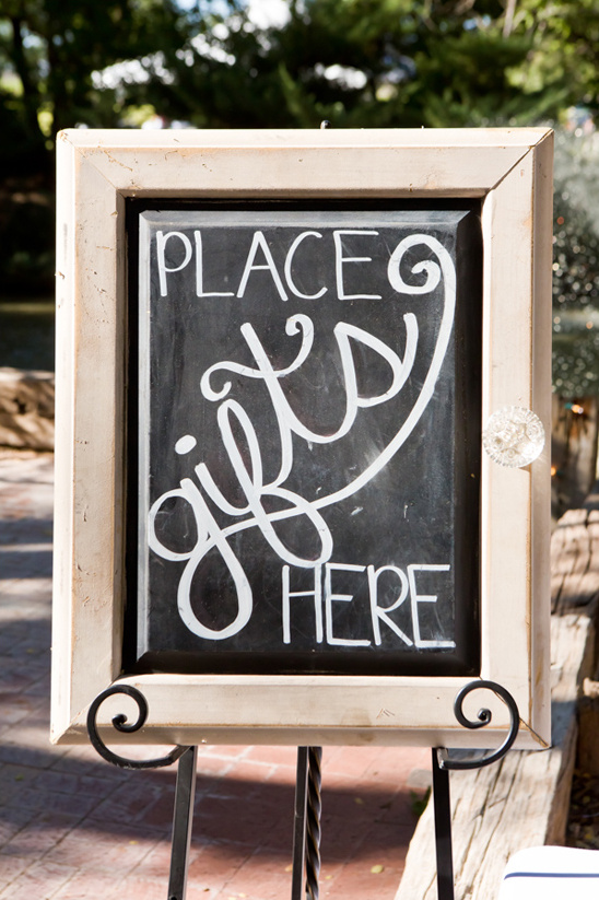 gifts chalkboard sign