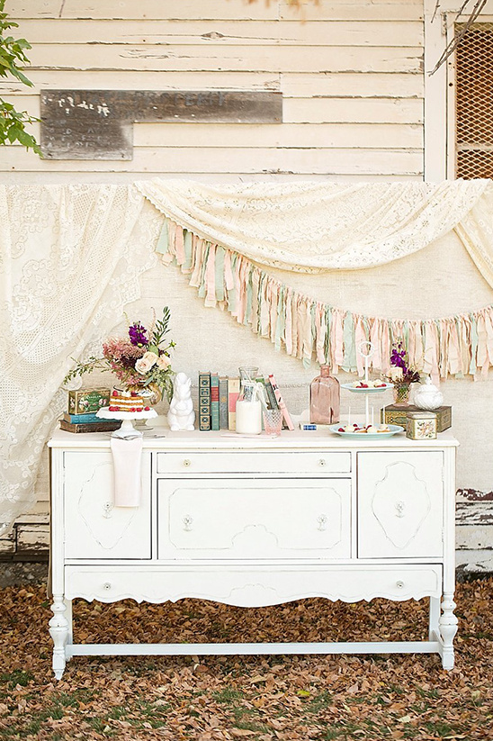 blush and mint dessert table