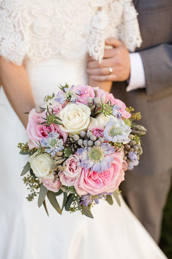 pink white and lavender bouquet