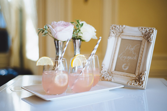 pink lemonade wedding drink