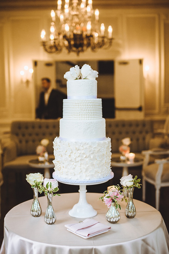 beautiful 4 tier white wedding cake