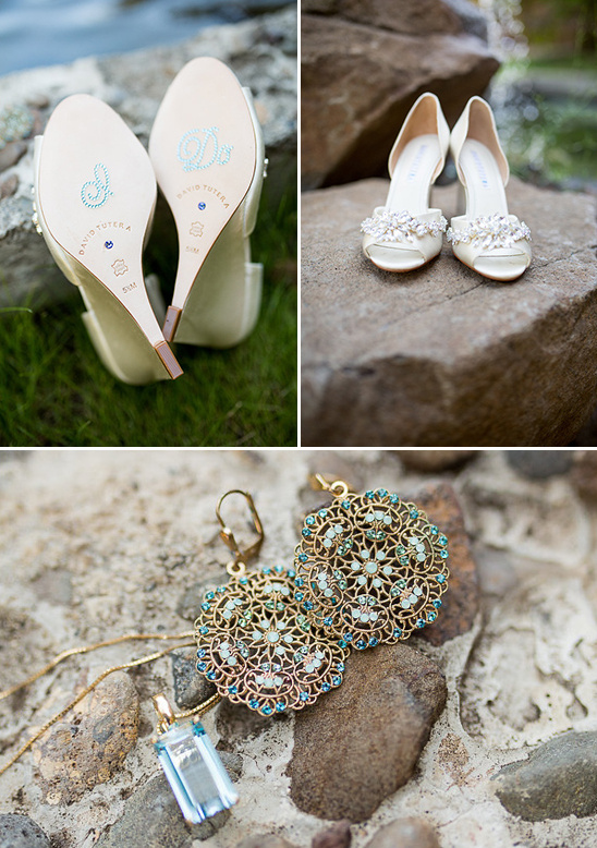 i do wedding shoes and blue wedding jewelry