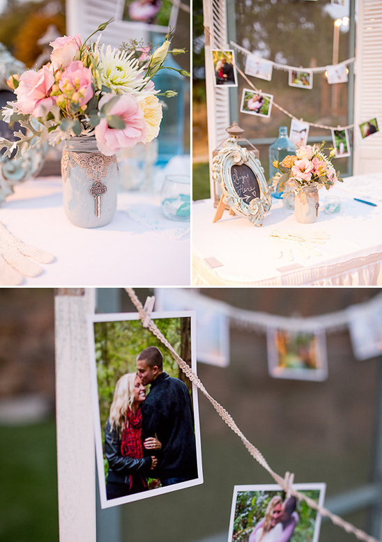 guestbook and photo display table