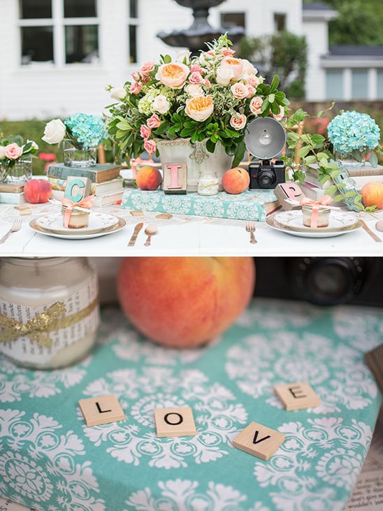 eclectic vintage inspired table decor