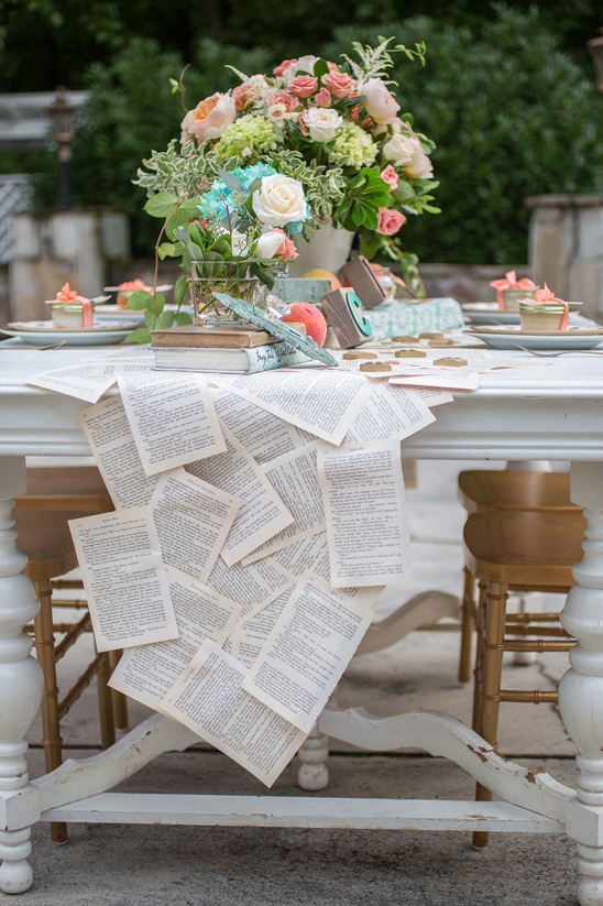 Vintage Book Page Table Runner DIY