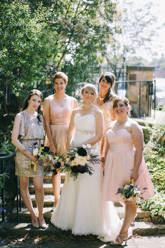 pink and sparkly bridesmaid dresses