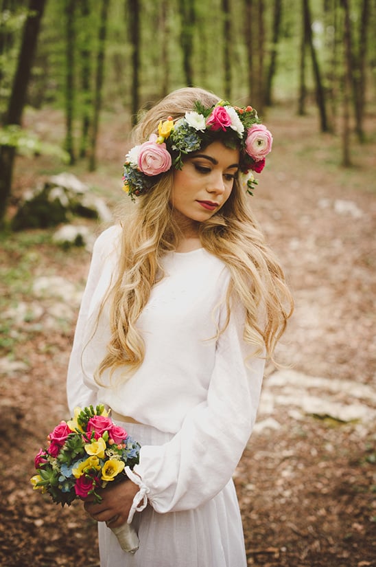 Beautiful And Bright Forest Wedding In Italy