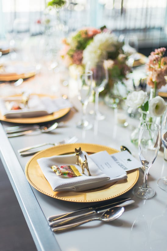 glam gold place setting