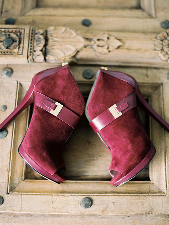 ruby red wedding booties