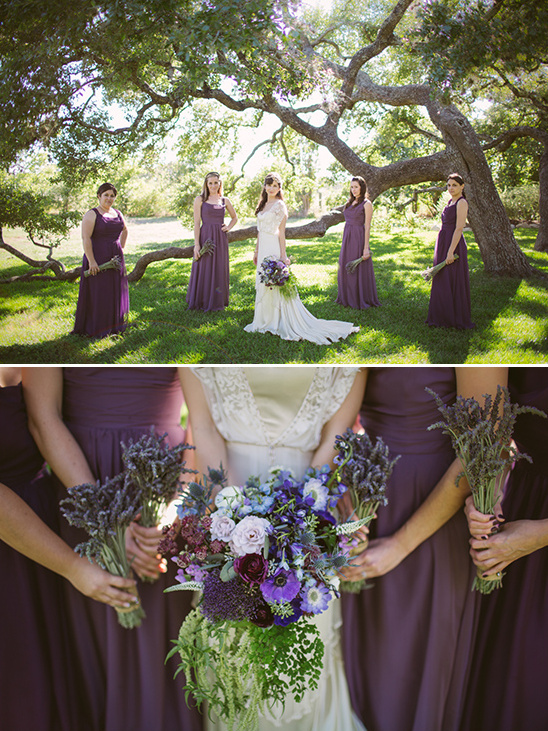 lavendar bridesmaids bouquets