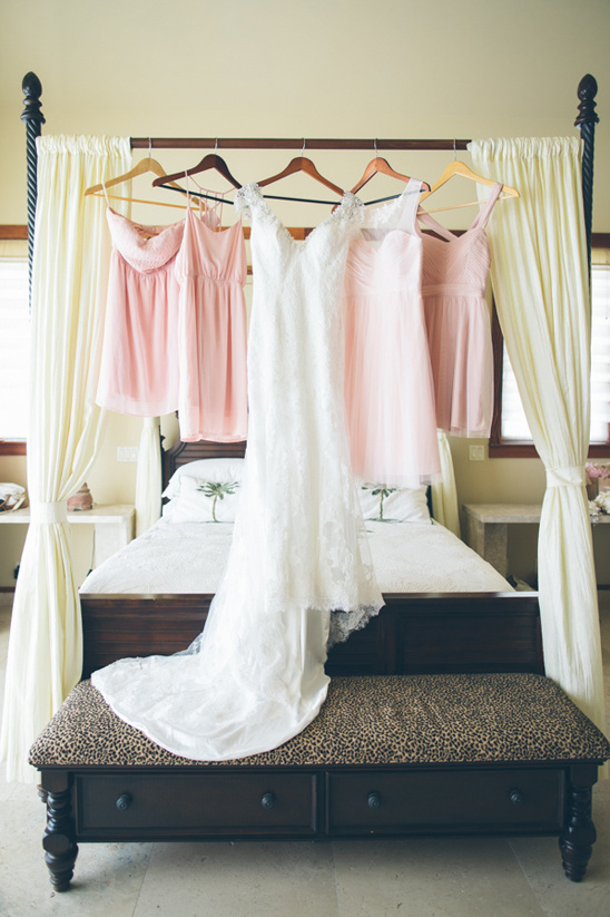 light pink bridesmaids dresses