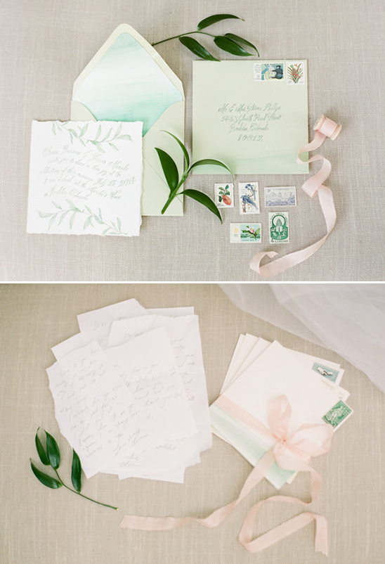 soft and intimate wedding stationery