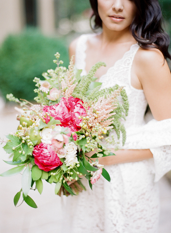 hot pink and blush bouquet