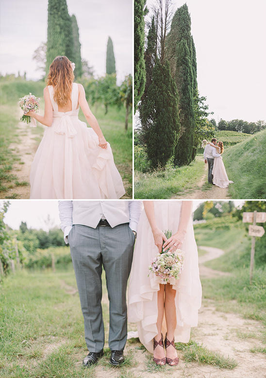 fun and flirty wedding dress with high low hem line