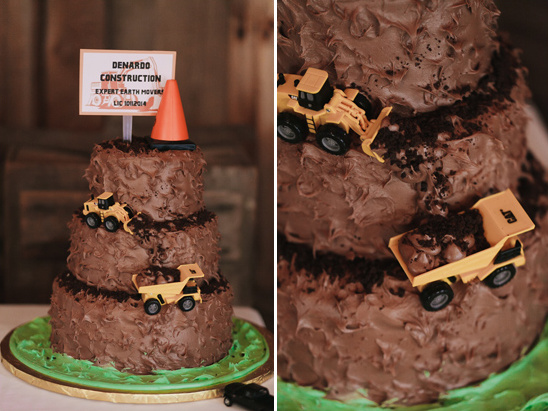 dump truck grooms cake