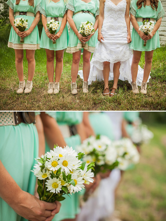 mint and lace bridesmaid dresses