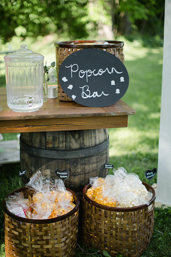 popcorn bar at your wedding