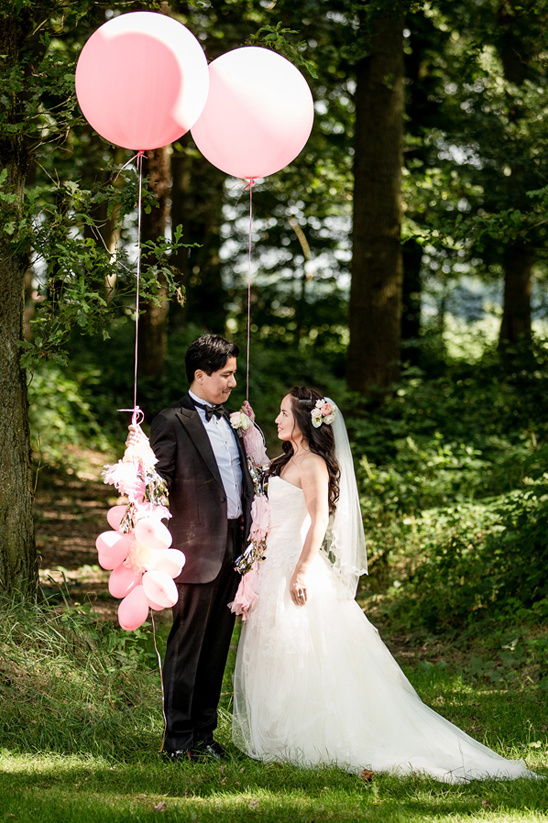 giant pink wedding balloons