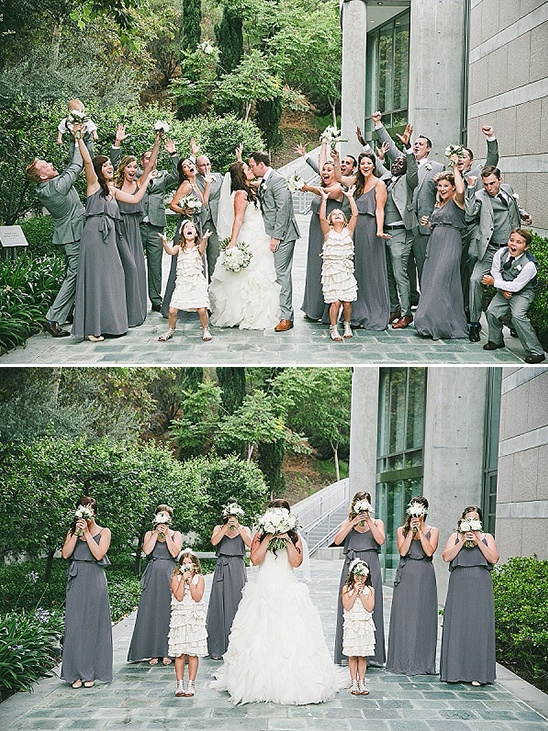classy grey wedding party