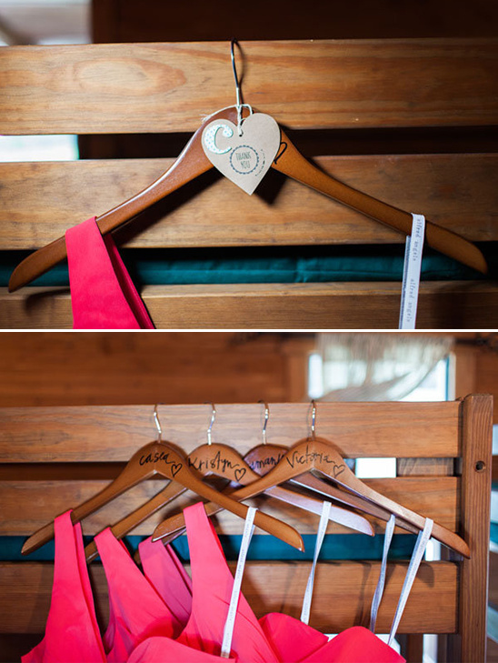 diy bridesmaid hangers