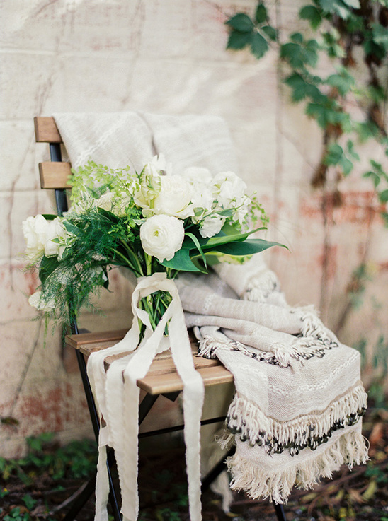care free white and green bouquet