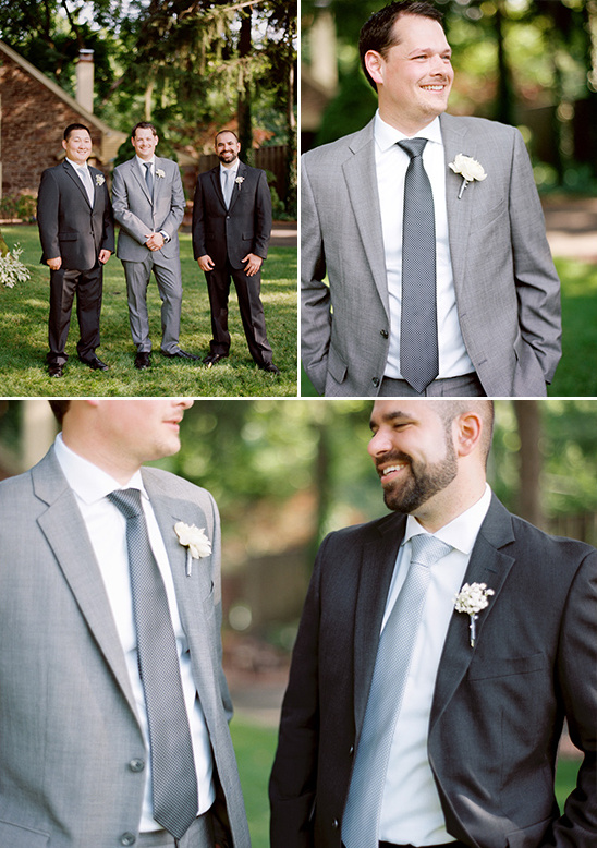 grey and white groomsmen look
