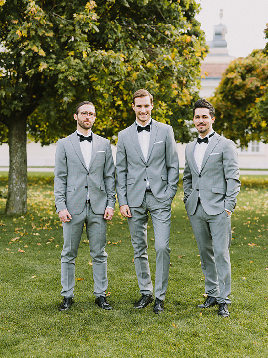 dashing grey groomsmen