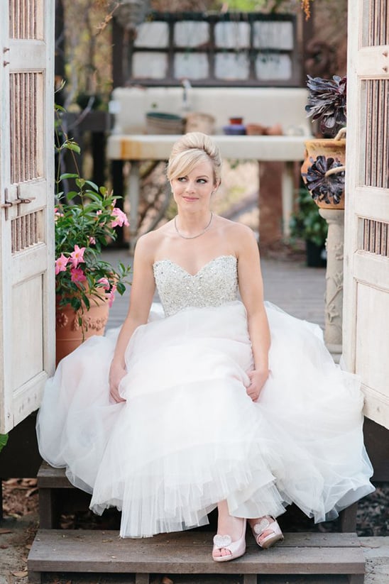 glamorous bride in a Maggie Sottero dress