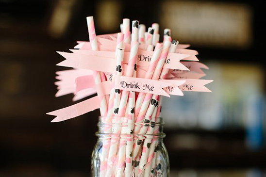 drink me wedding straws