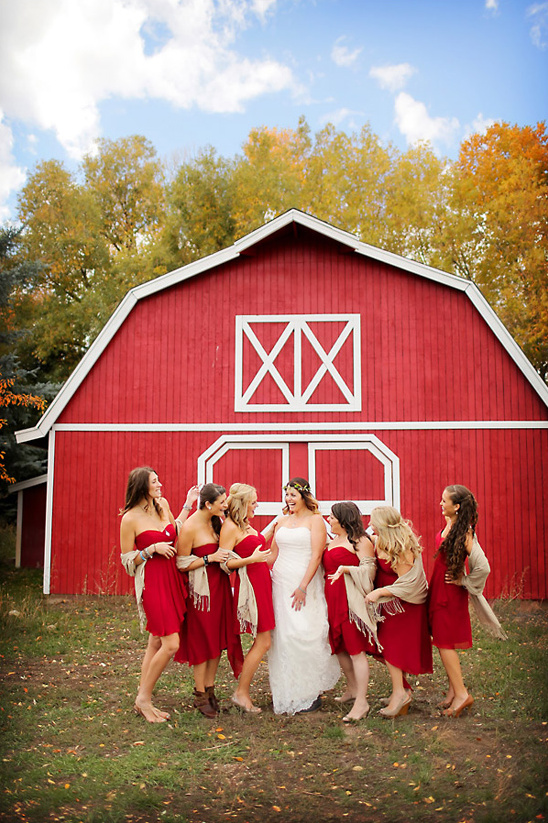 big red barn fall wedding