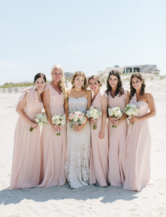 light pink bridesmaid dresses @weddingchicks