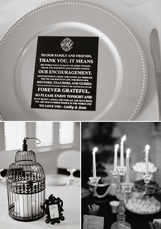 wedding thank you note and elegant table decor @weddingchicks