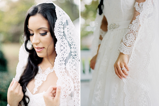 delicate lace wedding dress details @weddingchicks