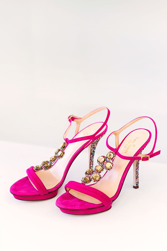 hot pink Kate Spade shoes @weddingchicks