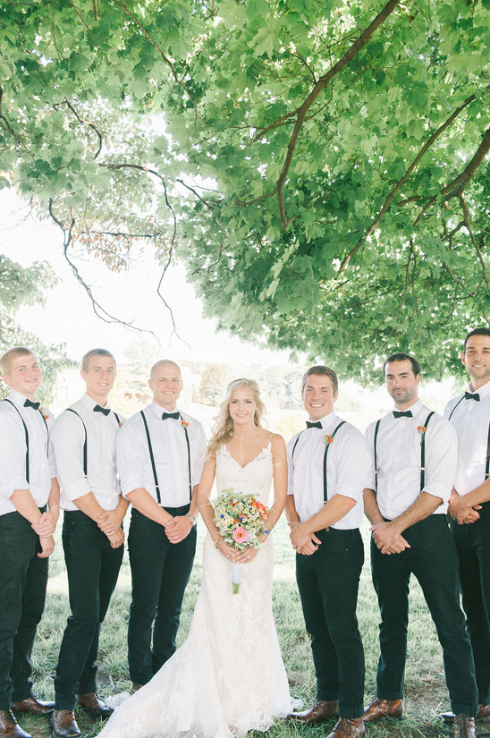 black white and suspender groomsmen @weddingchicks