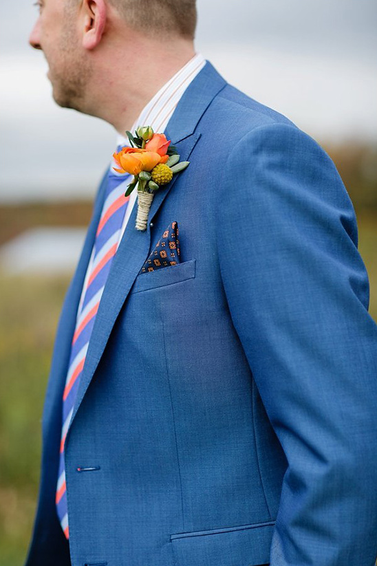 Orange and blue groom looks @weddingchicks
