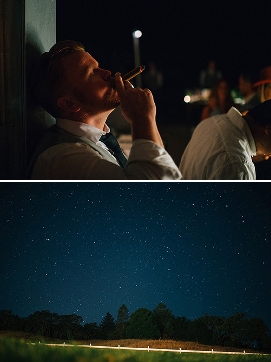 wedding cigars and beautiful night sky @weddingchicks