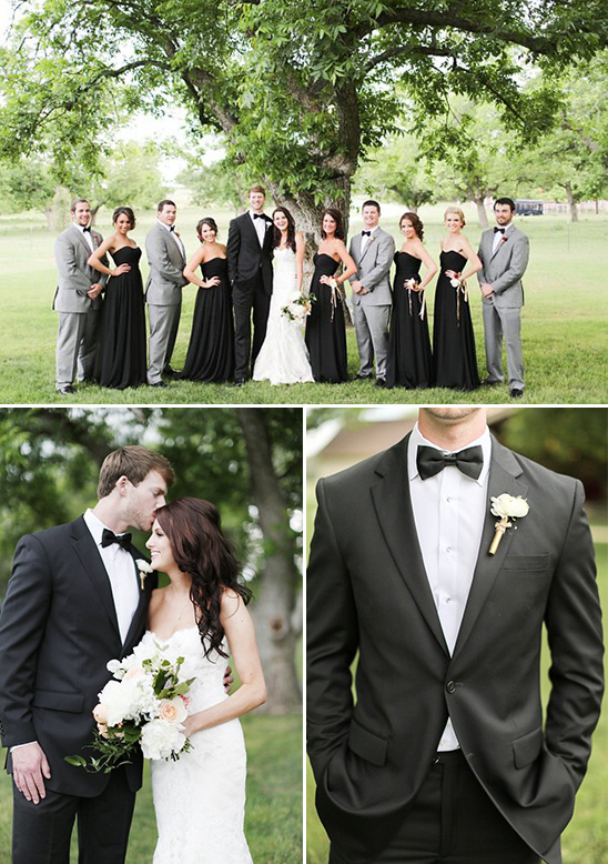 black and grey wedding party attire @weddingchicks