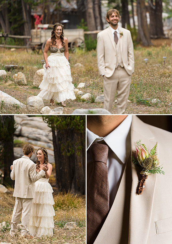 sequined boutonniere