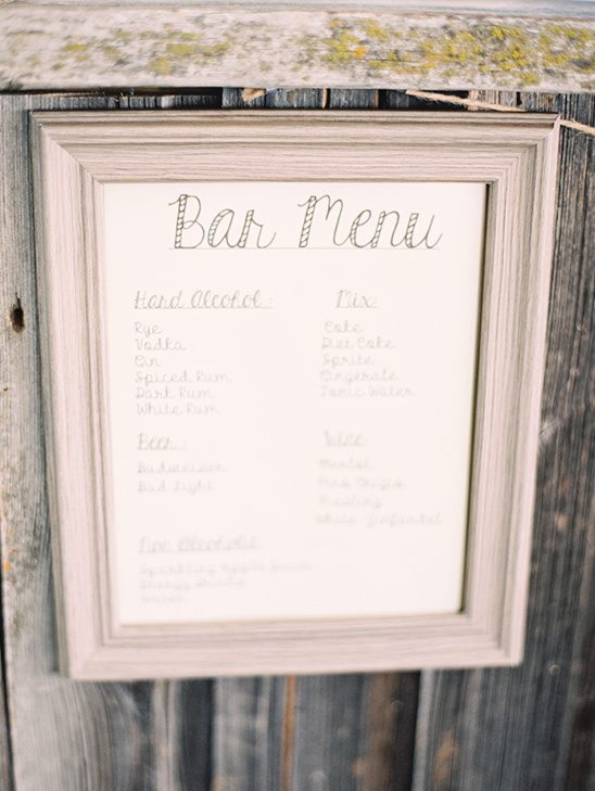 cute bar menu idea