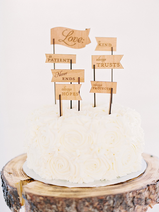 wooden wedding flag cake toppers