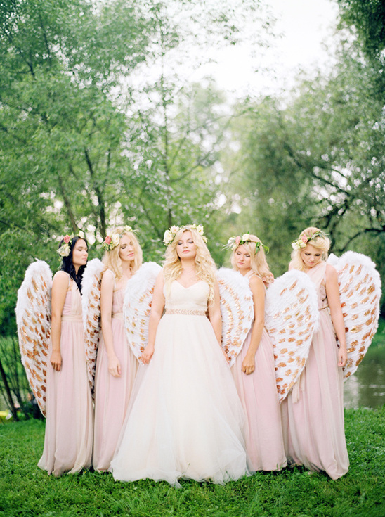 angelic bridal party @weddingchicks
