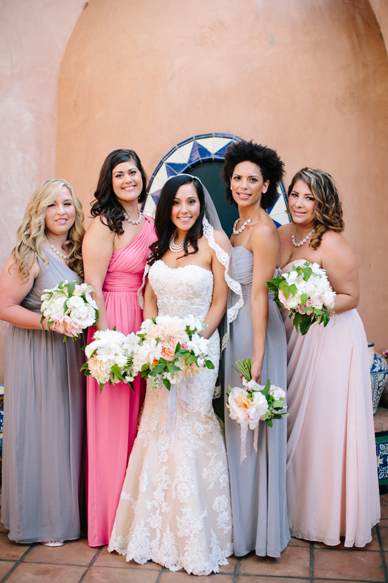 pink and grey bridesmaids @weddingchicks