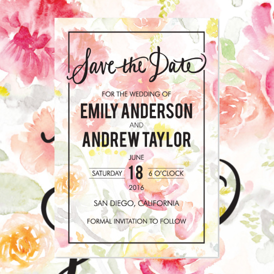 Save the Dates from B Wedding Invitations @weddingchicks