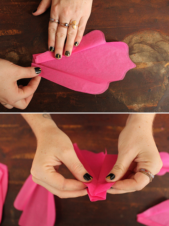 fold and glue petals