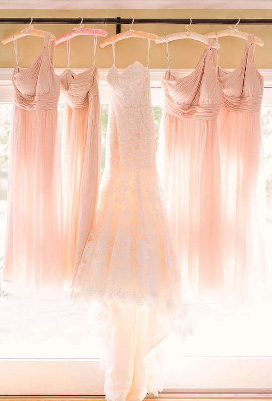 blush bridesmaid dresses @weddingchicks