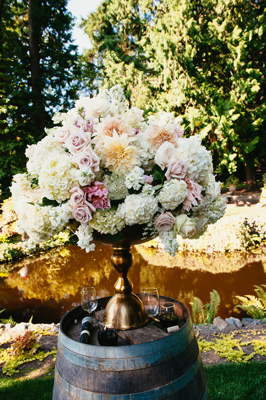 beautiful floral arrangement for ceremony @weddingchicks