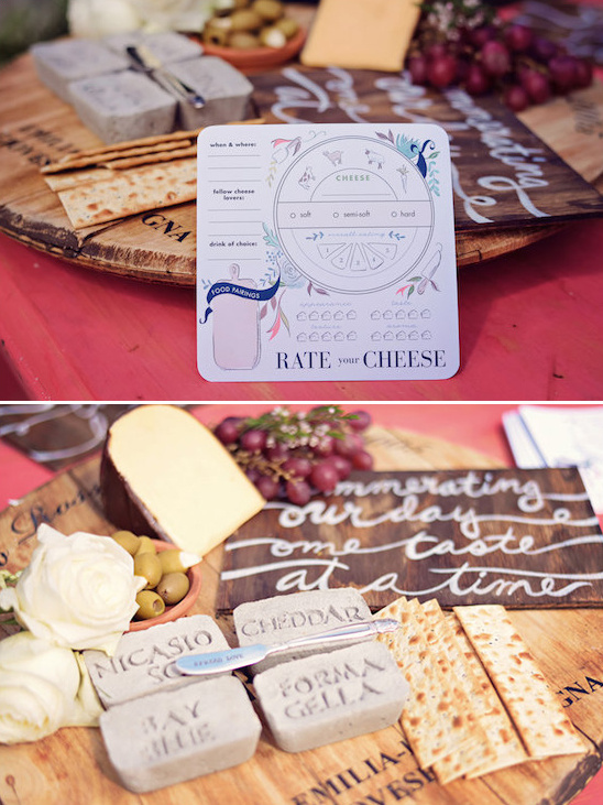 cheese board guestbook @weddingchicks